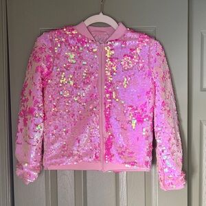 H&M Light Pink Sequin Jacket